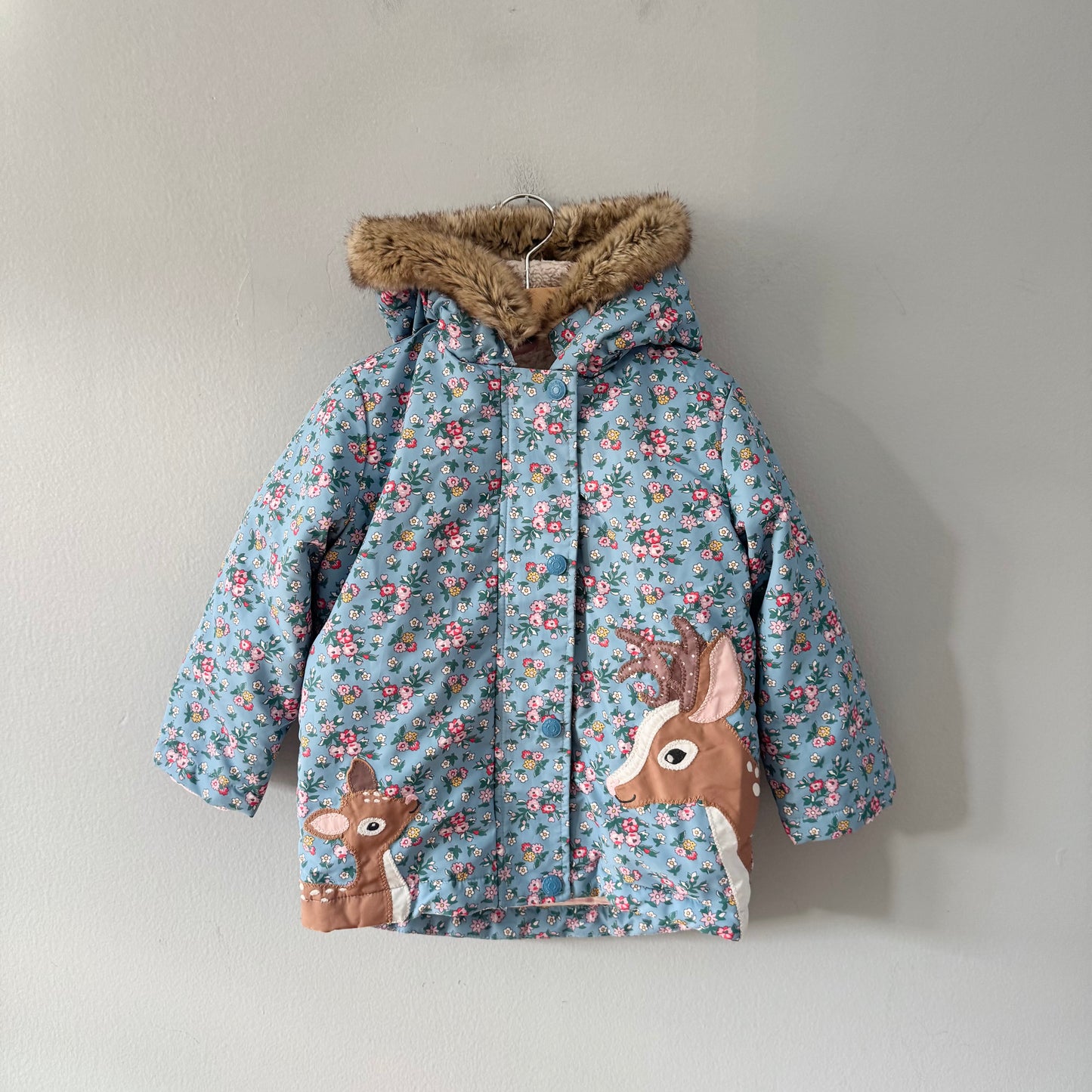 Mini Boden / Sherpa lined padded jacket / 2-3Y