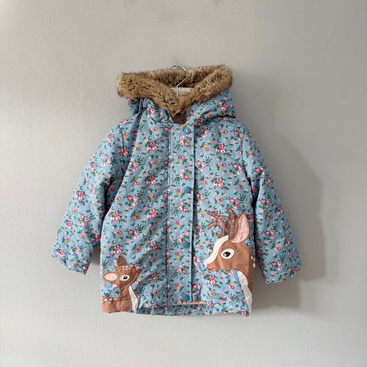Mini Boden / Sherpa lined padded jacket / 2-3Y