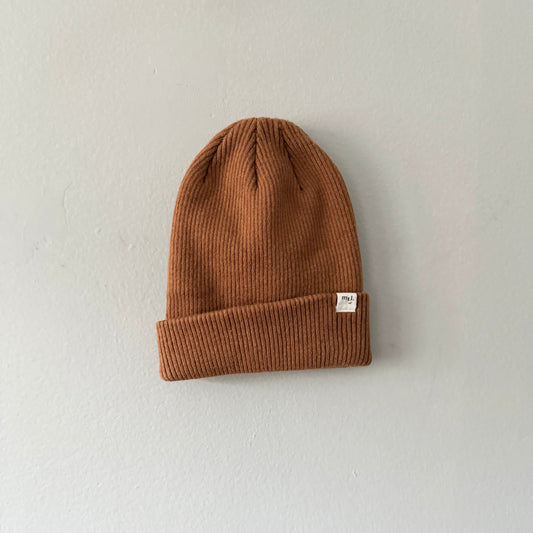 Miles the Label / Brown ribbed beanie / 2-7Y