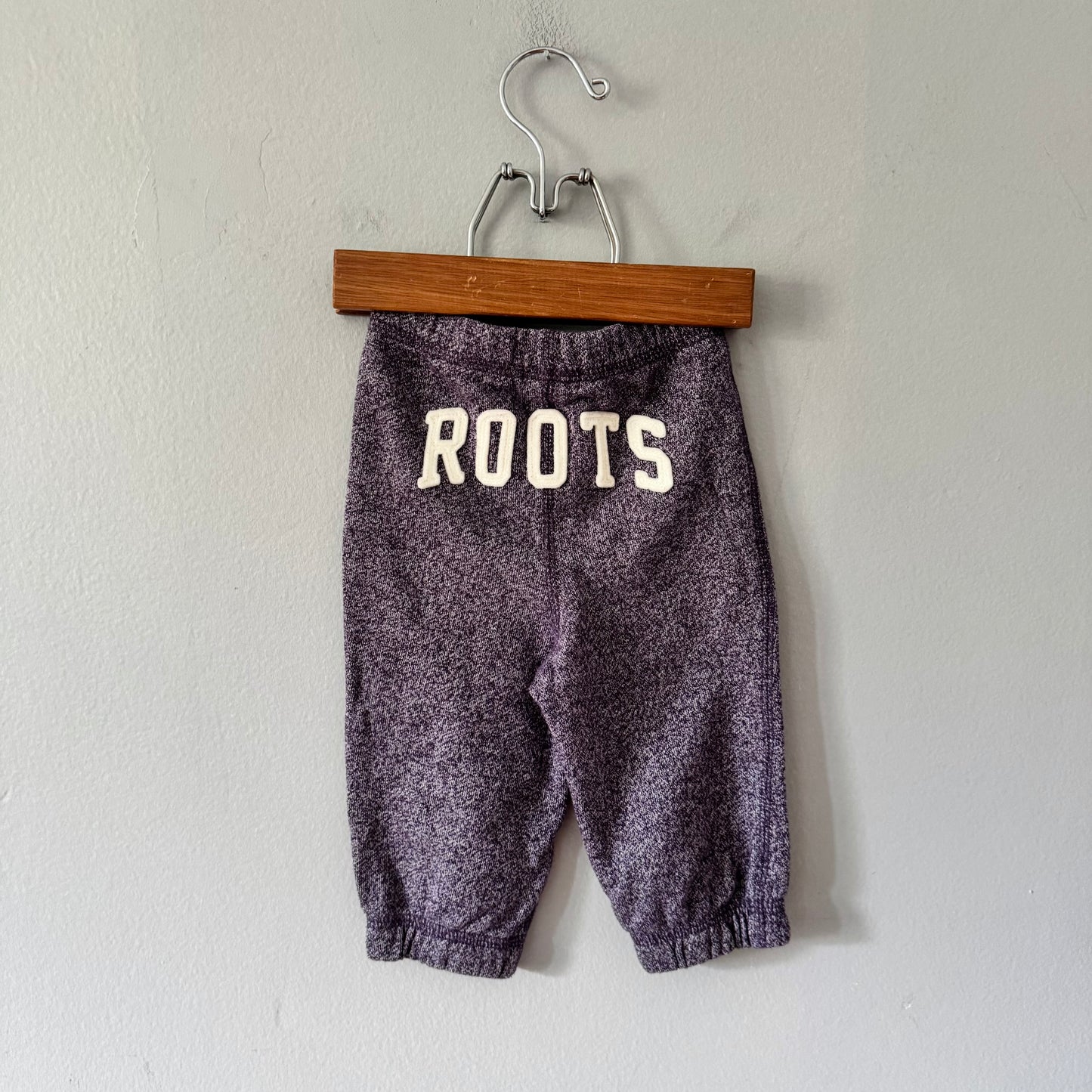 Roots / Purple salt and pepper pants / 6-12M