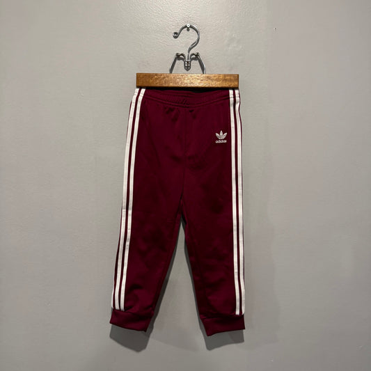 Adidas / Burgundy track suit pants / 2-3Y