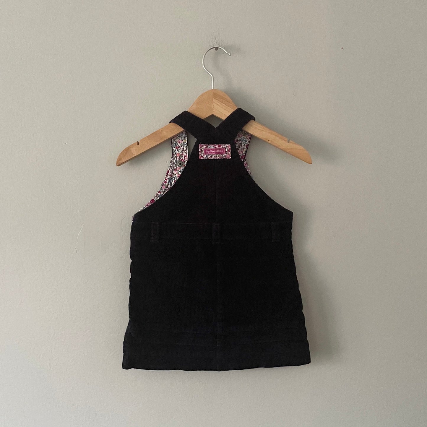 Jojo maman bebe	/ Dark purple corduroy overall skirt / 6-12M