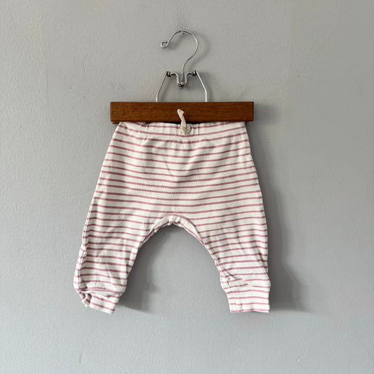 Pehr / White pink stripe pants / 3-6M