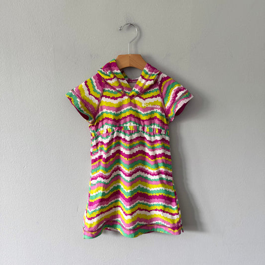 Columbia / Pink green white stripe active dress / 2T