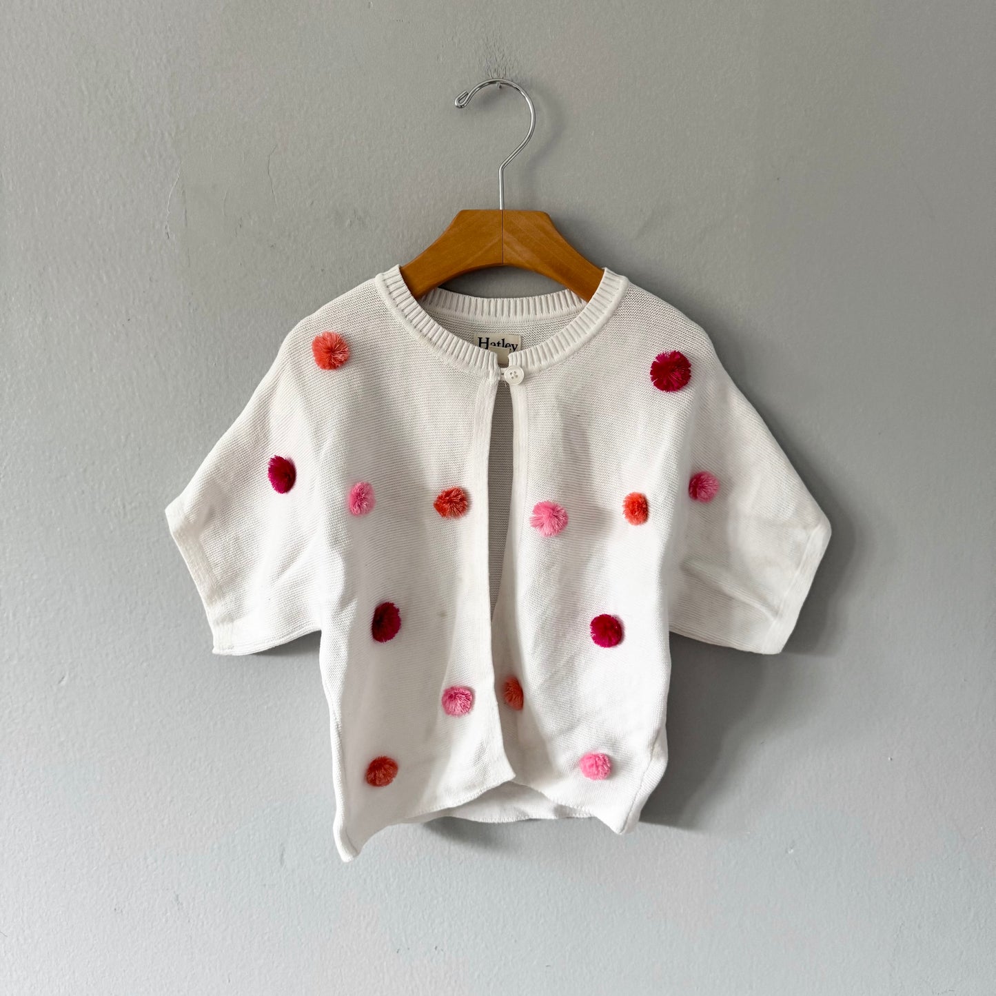 Hatley / Gilet en coton tricoté blanc / 5T