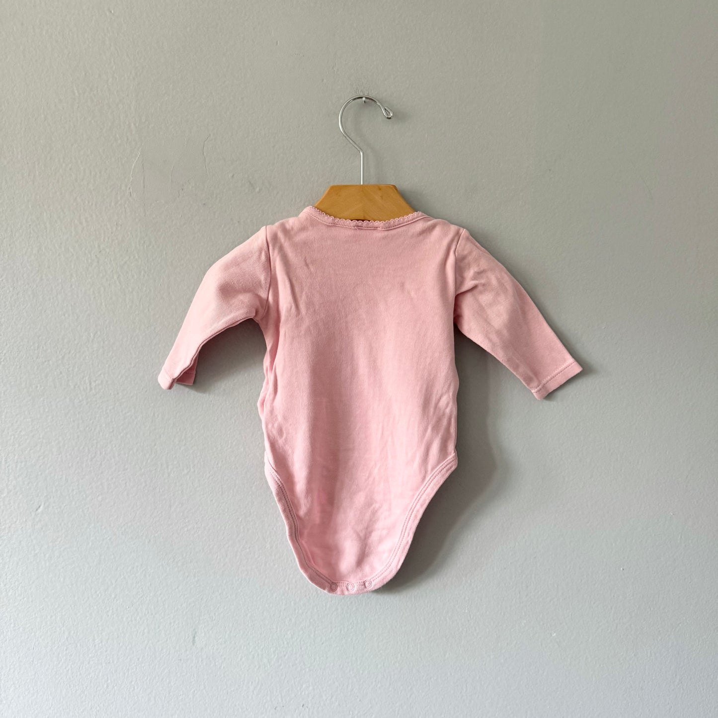 Zara / Pink long sleeve onesie / 3-6M