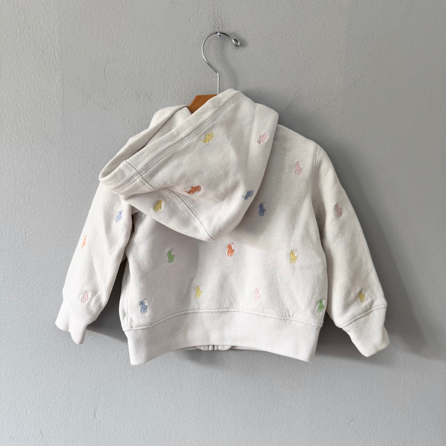 Polo Ralph Lauren / White zip up hoodie / 2T