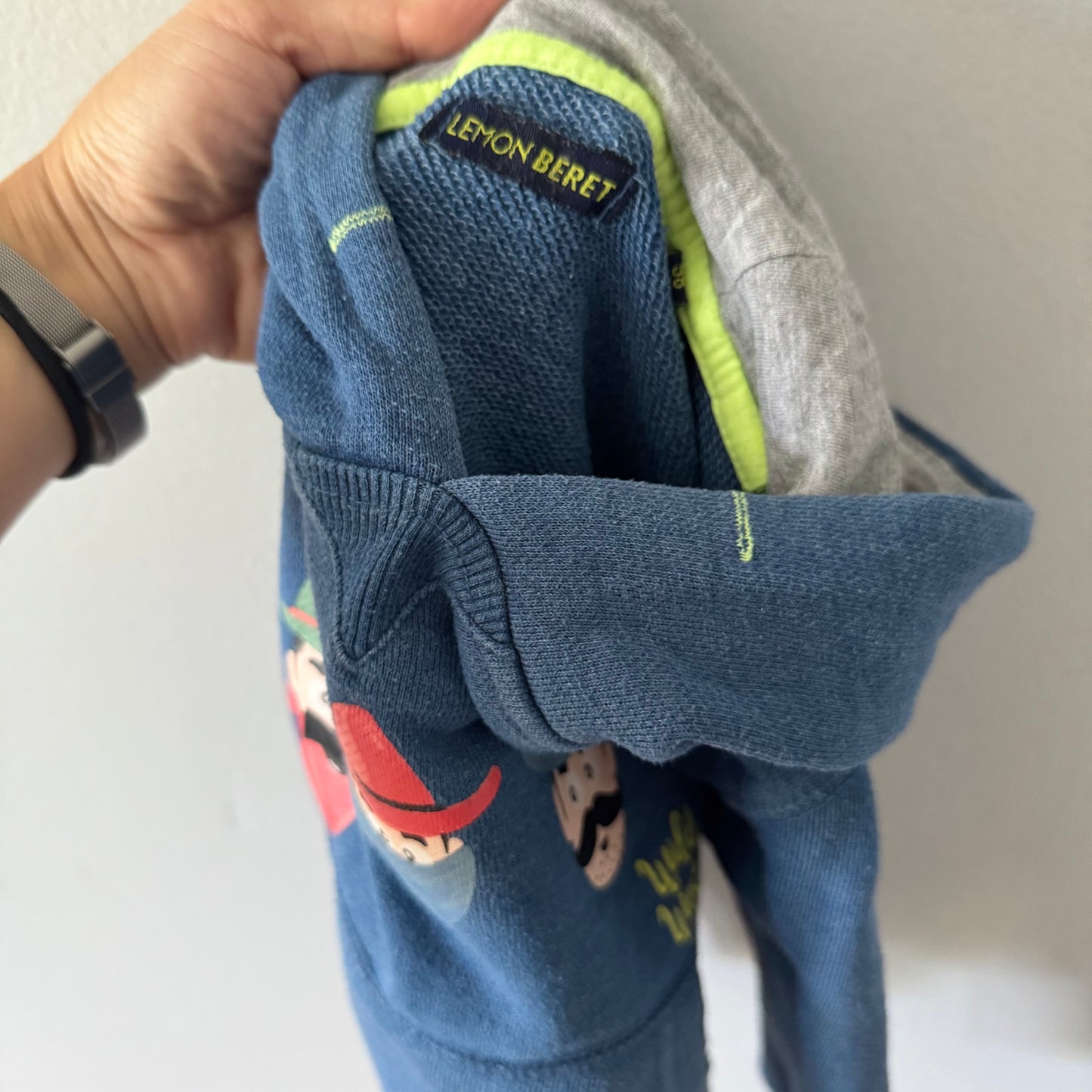 Lemon Beret / Blue hoodie / 98(2Y)