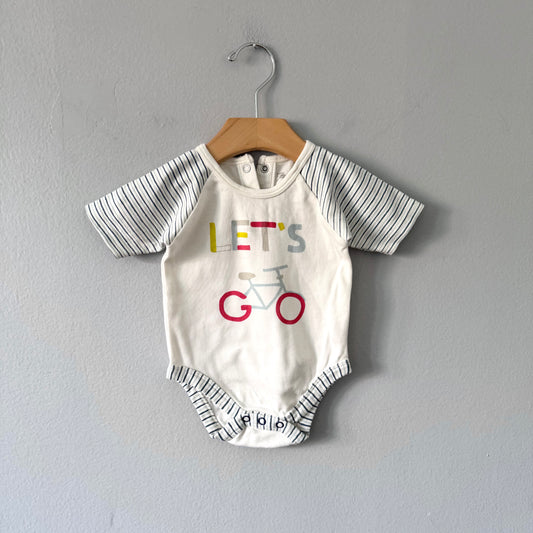Pehr x Indigo baby / Short sleeve onesie / 3-6M