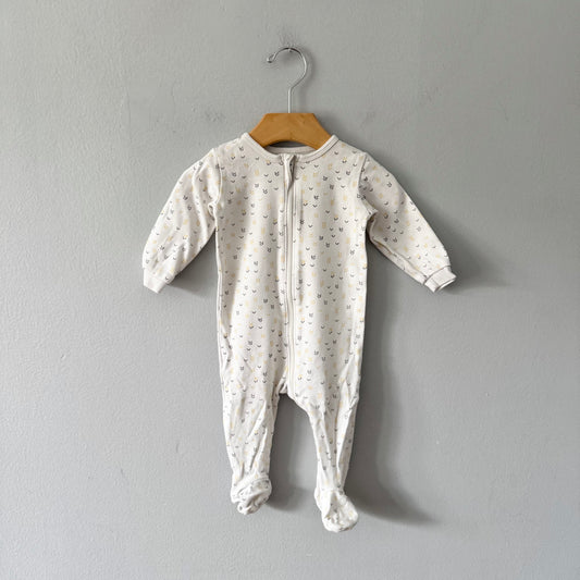 Petit lem	/ White x yellow grey arrow romper / 6M