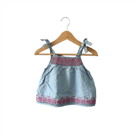 Zara / Cami denim dress / 6-9M