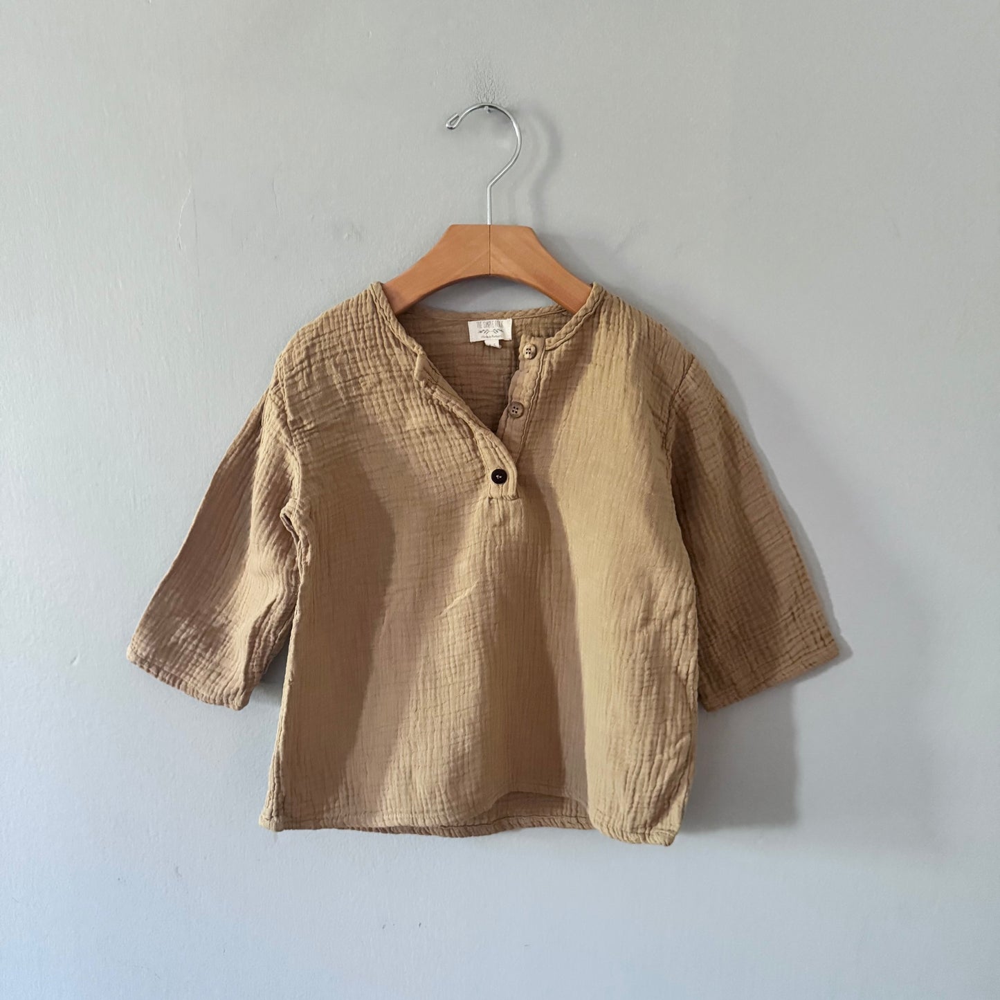The Simple Folk / Brown mulsin top / 4-5Y