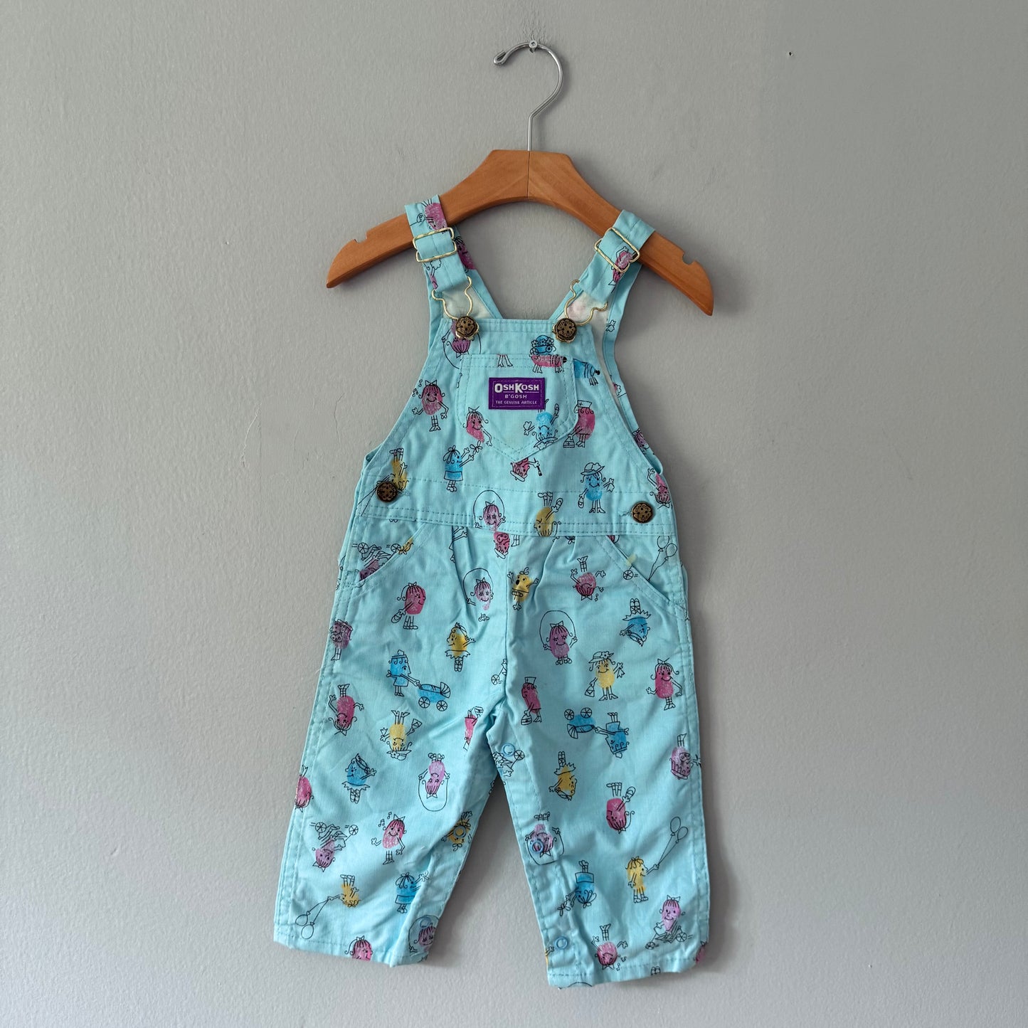 Vintage Oshkosh / Light blue overalls / 12M