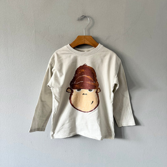 Zara / White long sleeve T-shirt / 3-4Y
