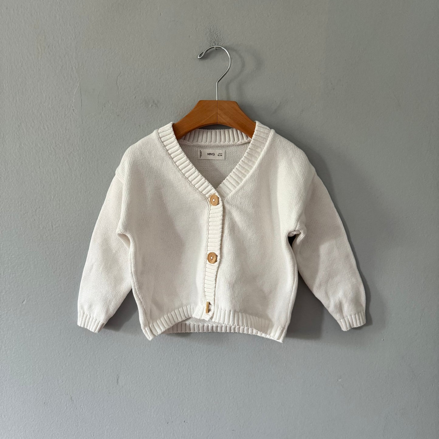 Mango / White cotton cardigan / 18-24M