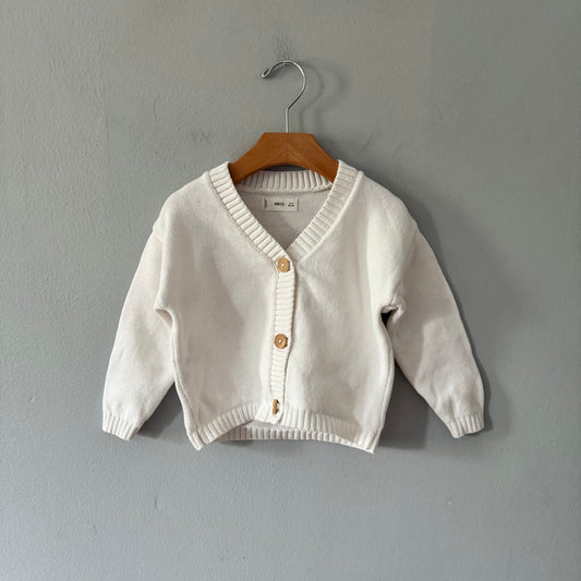Mango / Cardigan blanc en coton / 18-24M
