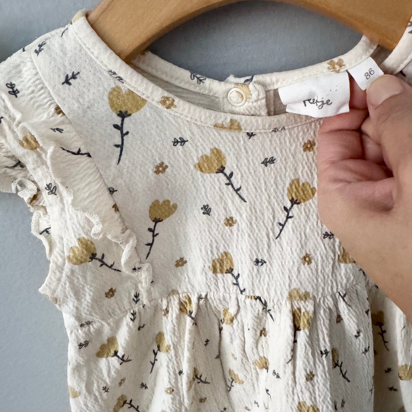 Feetje / Robe débardeur ivoire à fleurs / 86 (18-24 mois)