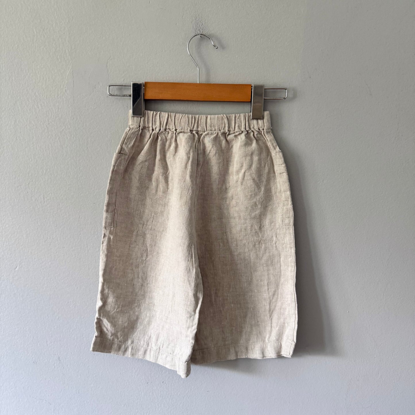 Petits Vilains / Beige linen pants / 4-5Y