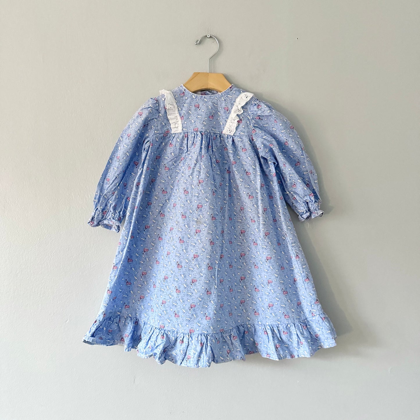 Handmade / Blue cotton dress / 4Y