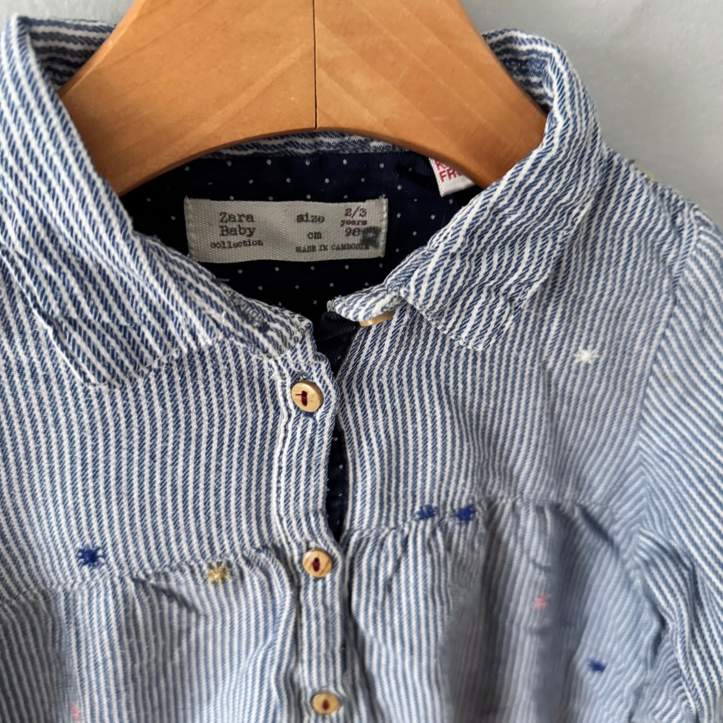 Zara / Stripe shirt dress / 2-3Y