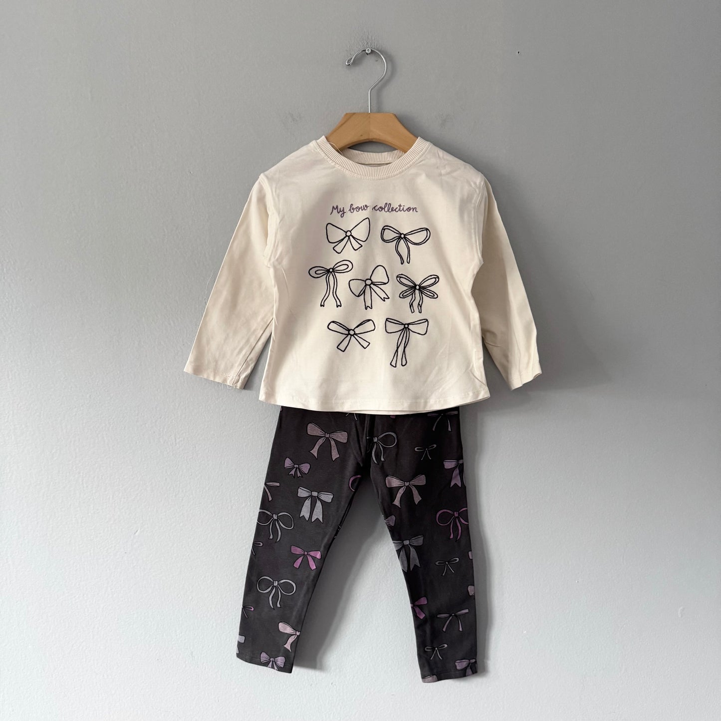 Zara / Ribbon long sleeve & leggings set / 3Y - 2 available