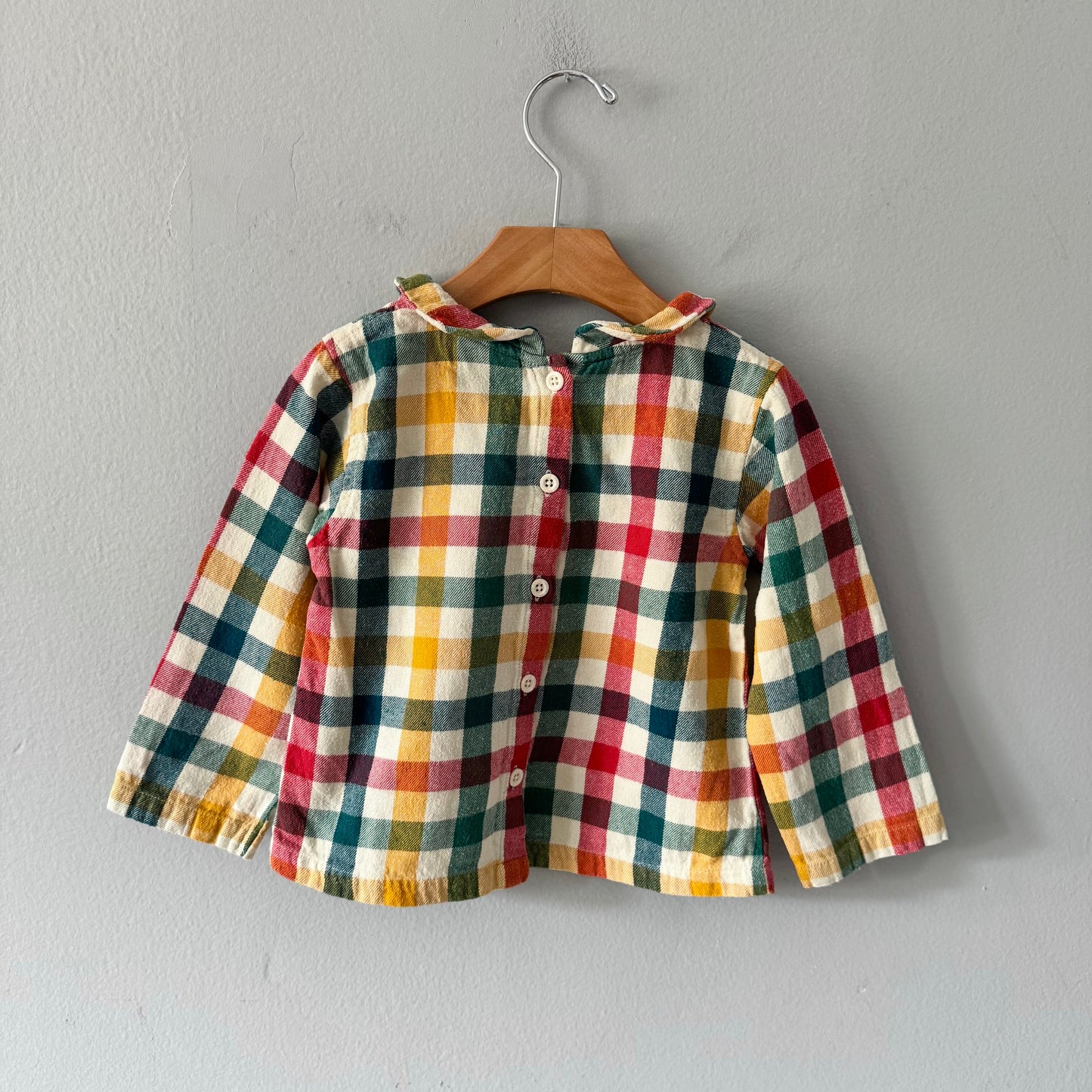 Little Green Radicals / Check flannel shirt / 2-3Y