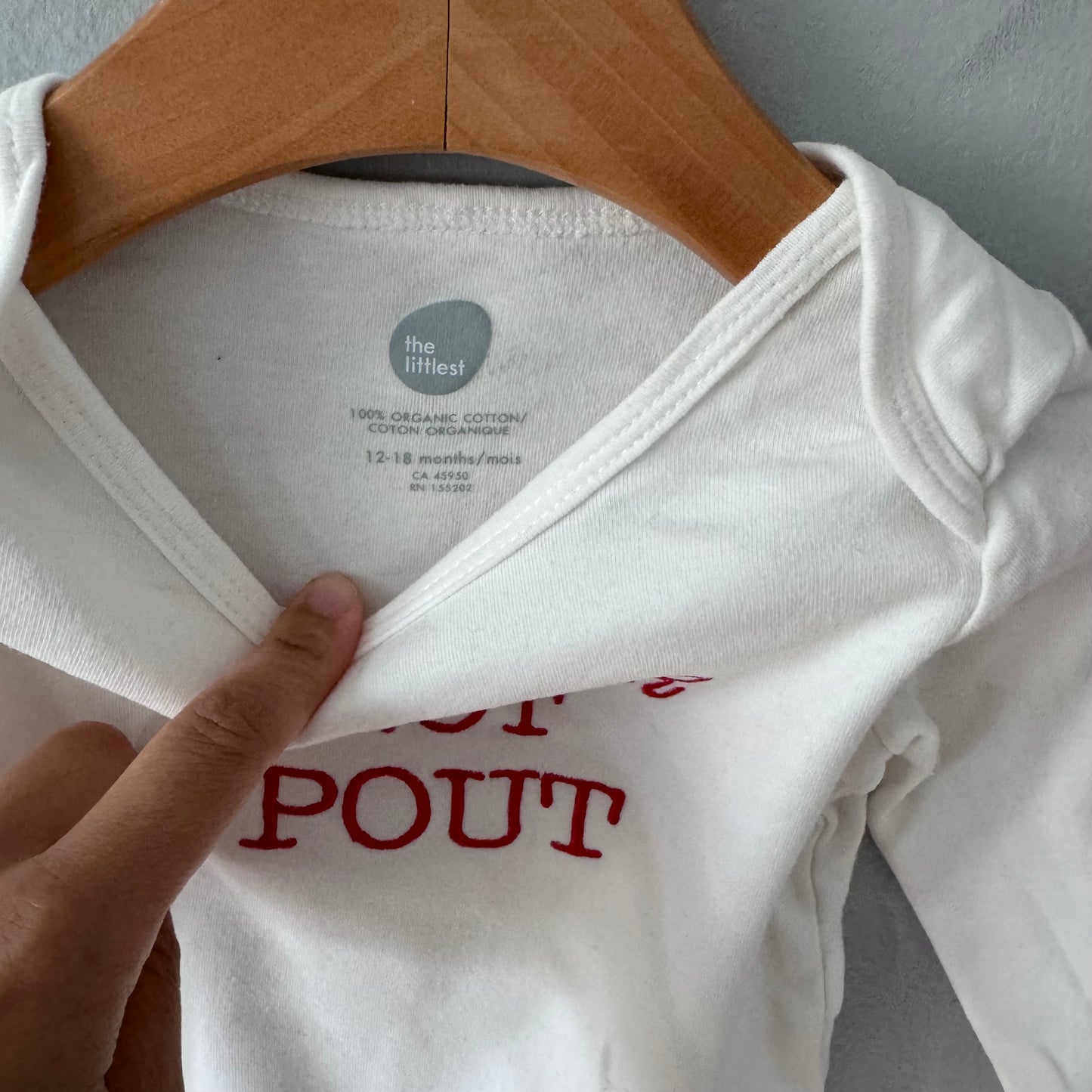 The Littlest / White long sleeve onesie / 12-18M