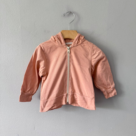 Mini Mioche / Light orange zip up hoodie / 12-18M