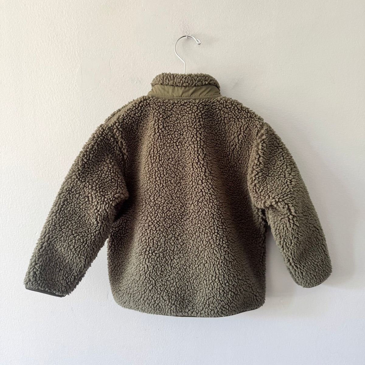 Uniqlo / Green fleece zip-up / 3-4Y