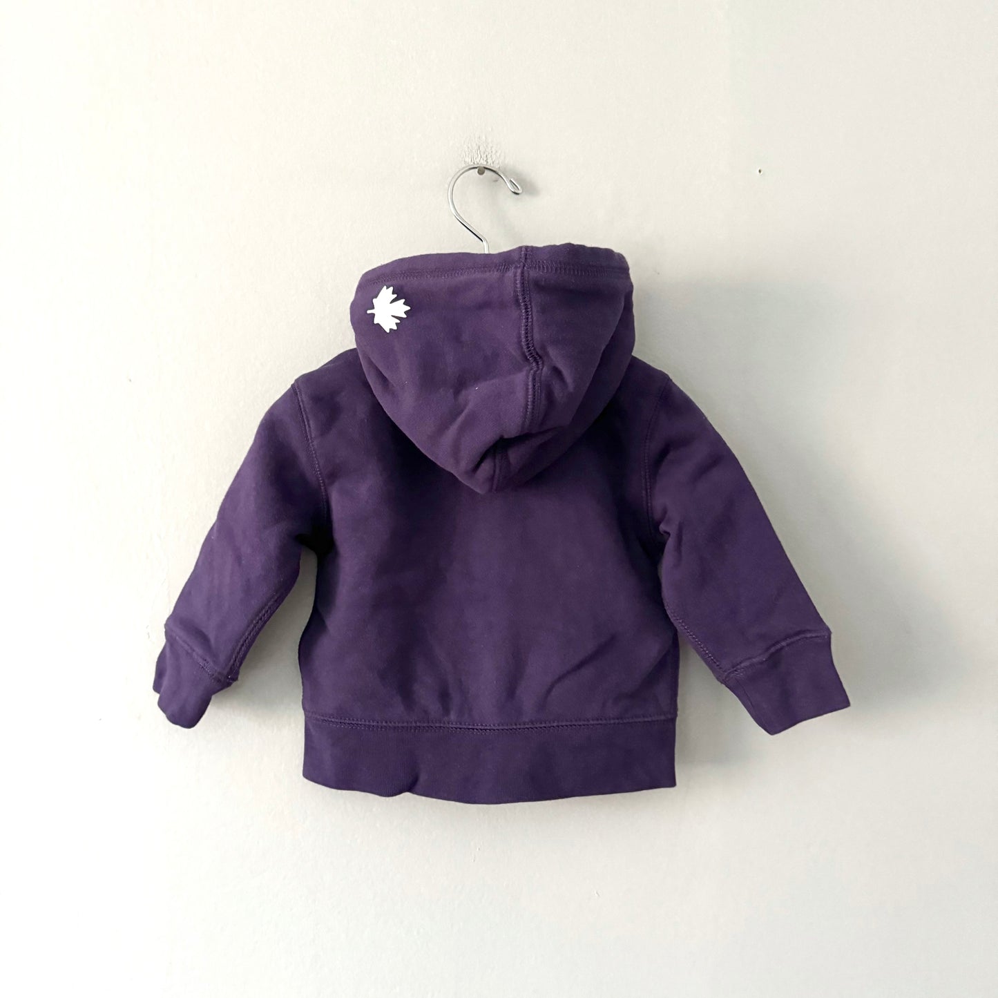 Roots / Dark purple zip up hoodie / 3-6M