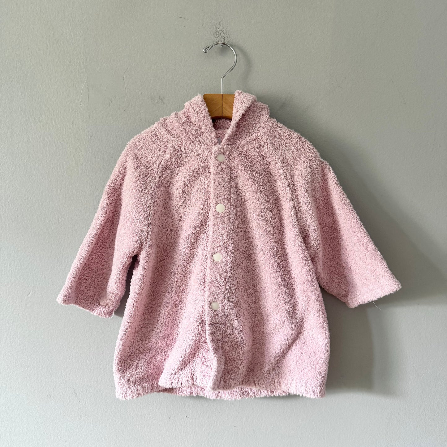 Miki House / Pink towel gown / 12-24M