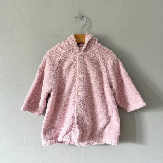 Miki House / Pink towel gown / 12-24M