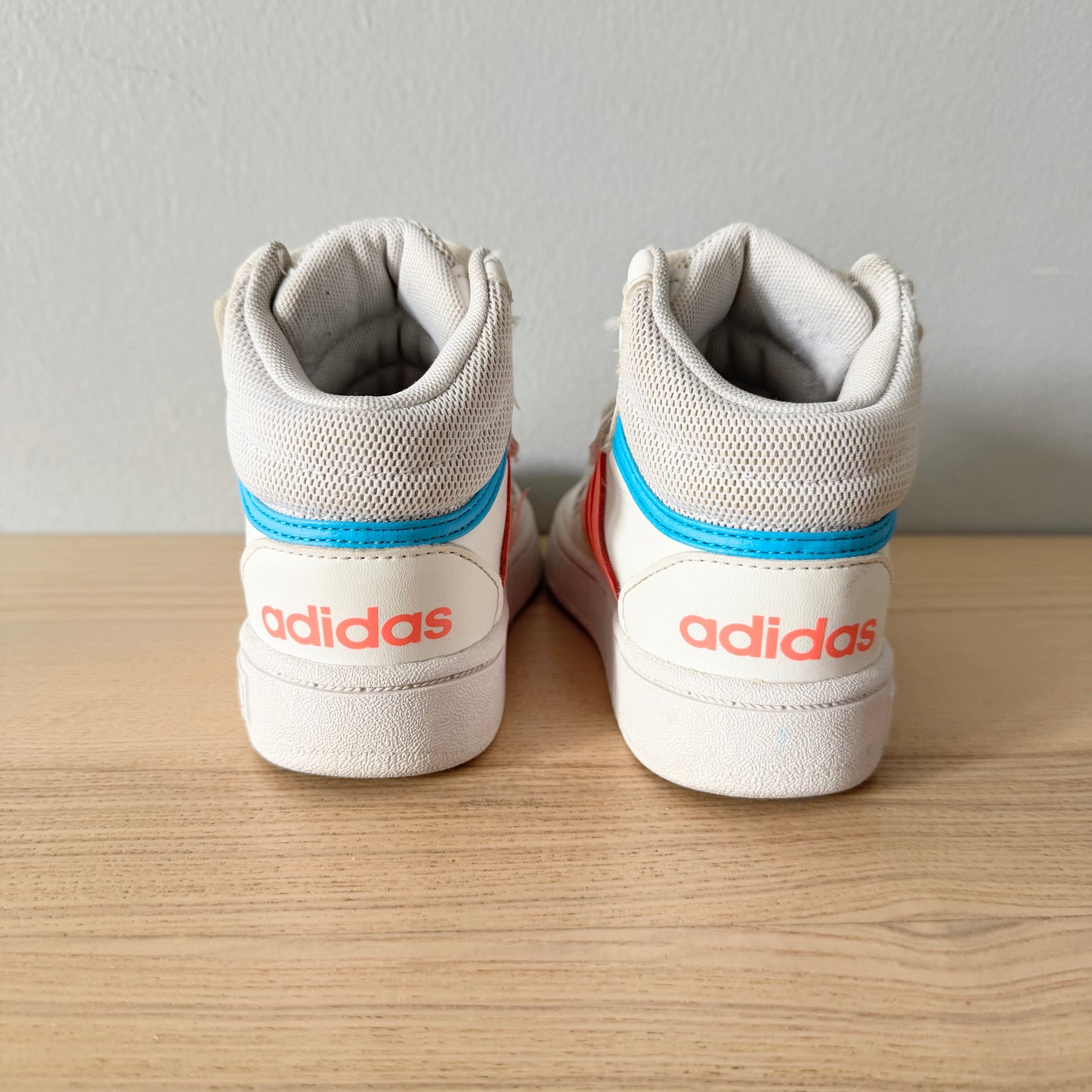 Adidas / Blanc x rose montante / US8