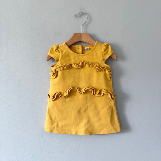 Janie & Jack / Yellow ruffle dress / 12-18M