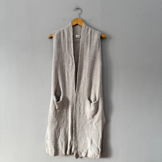 Wilfred / 100% merino wool long knit vest / Women M