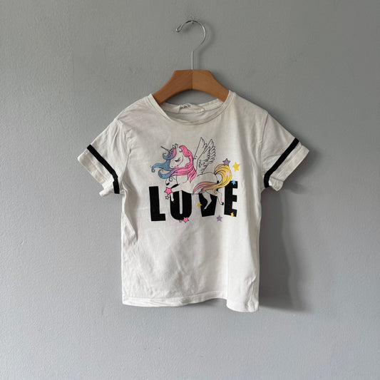 H&M / Unicorn T-shirt / 2-4Y
