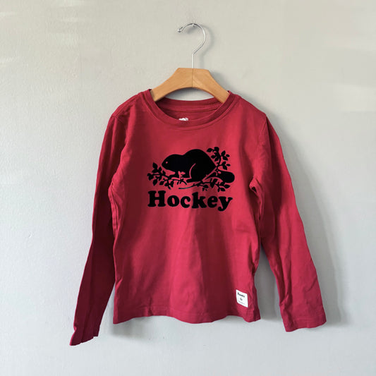 Roots / Red Hockey long sleeve / 5-6Y