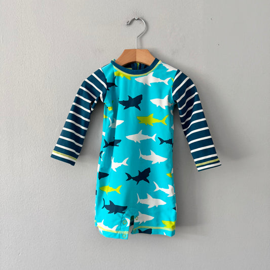 Hatley / Blue shark rash guard / 12-18M