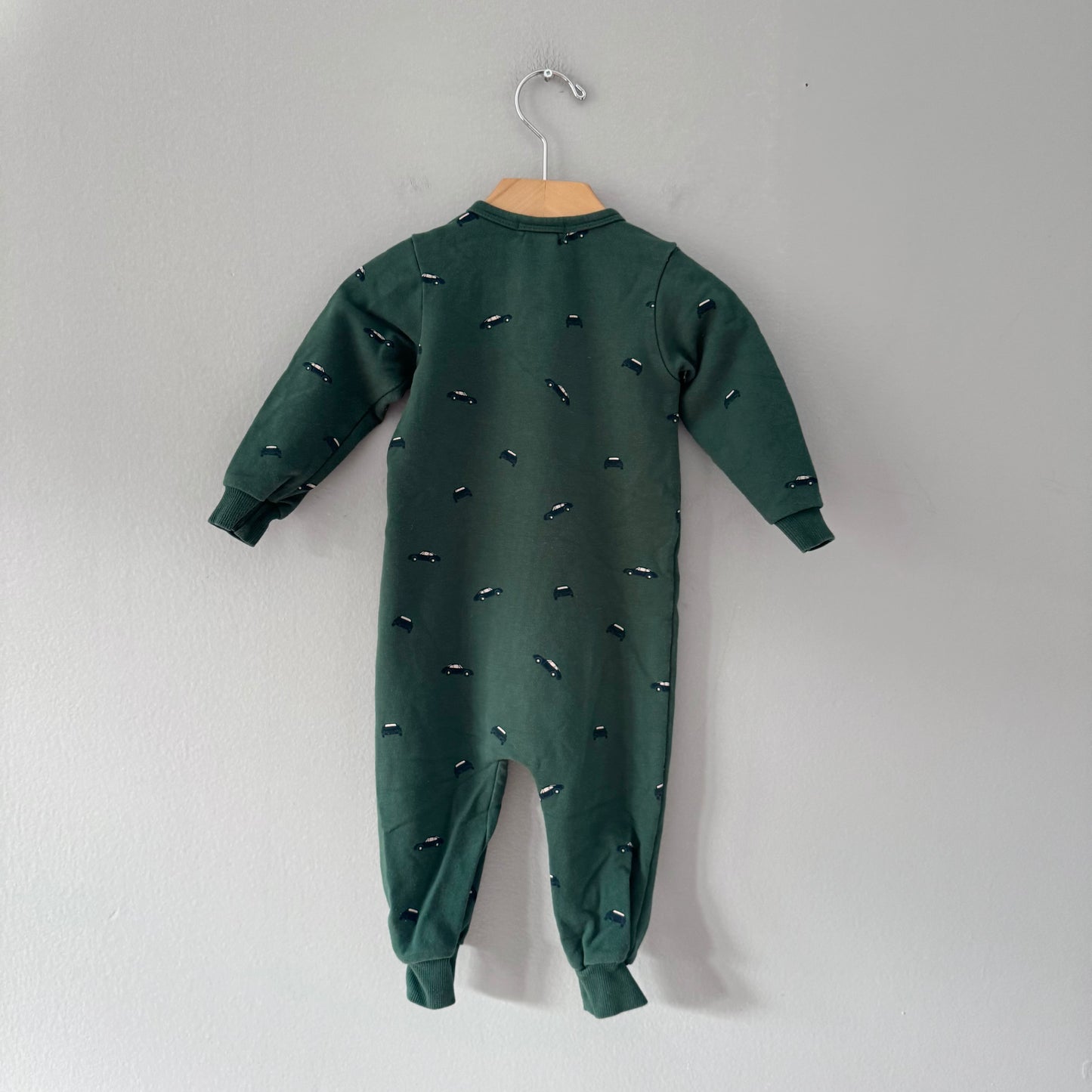 Miles the label / Green x car crew romper	/ 9M