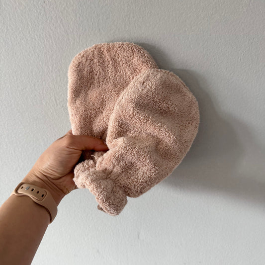 Mushie bébé / Gant de bain - Beige clair