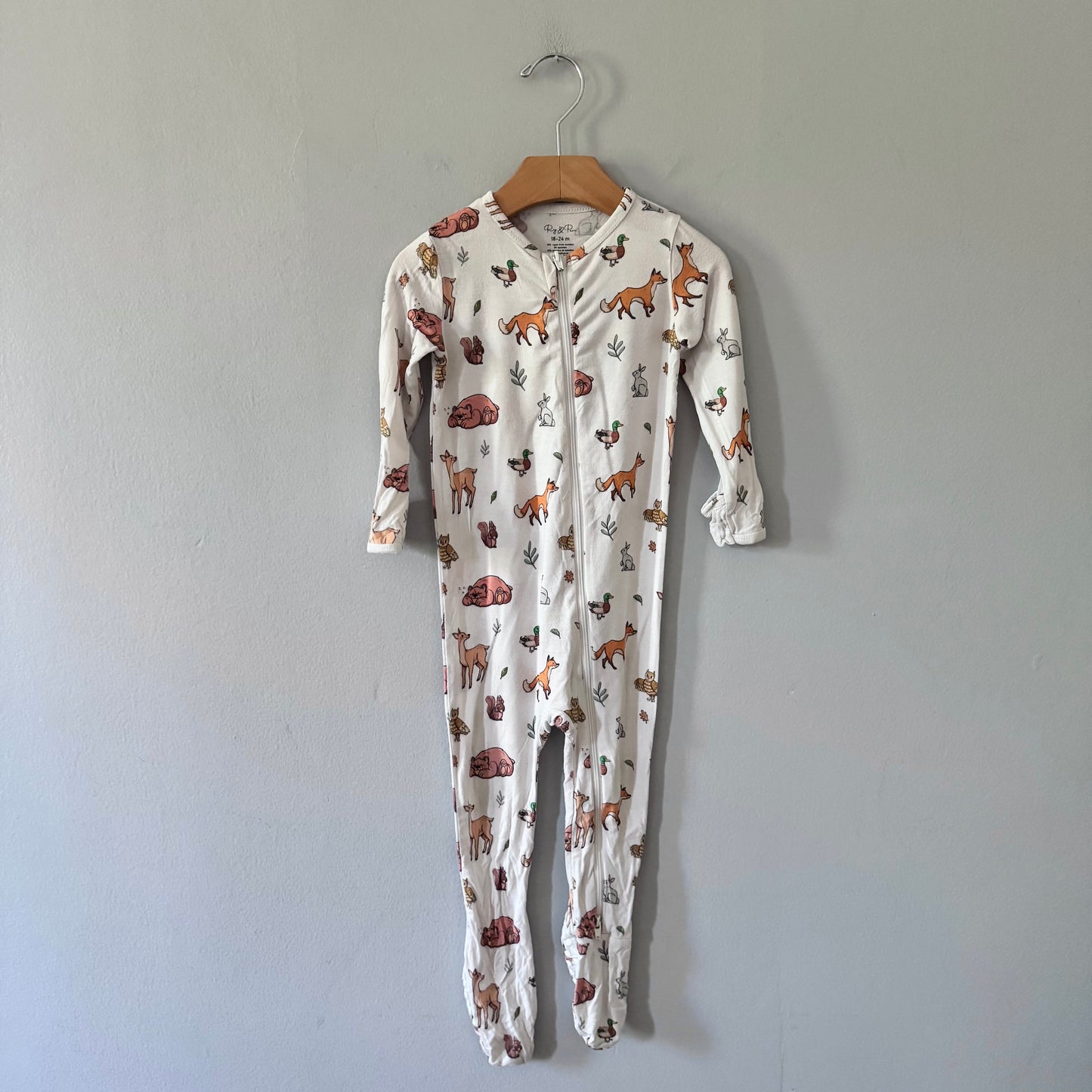 Ry & Pen / White x animal romper / 18-24M - Mended