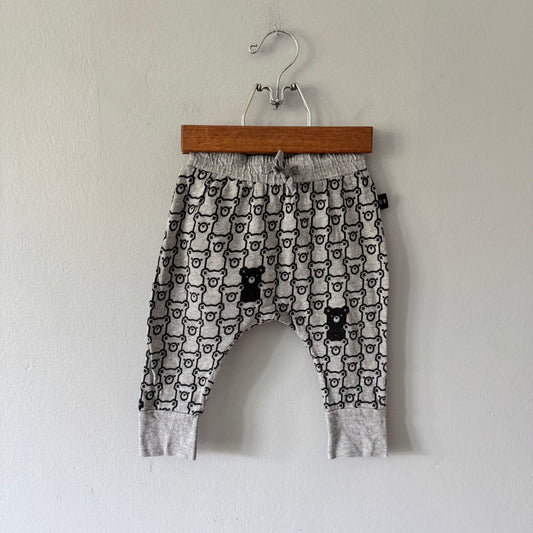 Hux Baby / Grey x bear harem pants / 12-18M