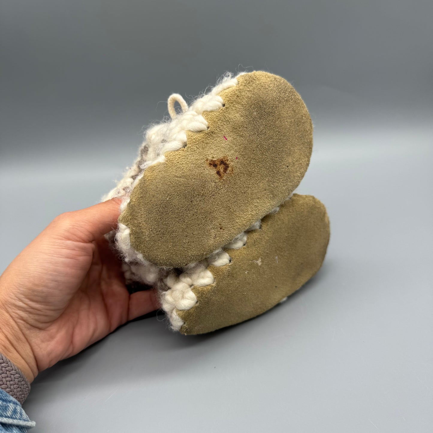 Handmade / Crochet bootie / 5 1/4 inches(outsole)