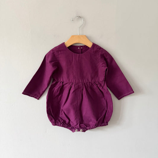 Tate & Adele / Purple bubble romper / 12-18M