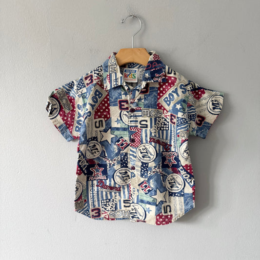 Vintage / Sears Kids short sleeve shirt / 6Y