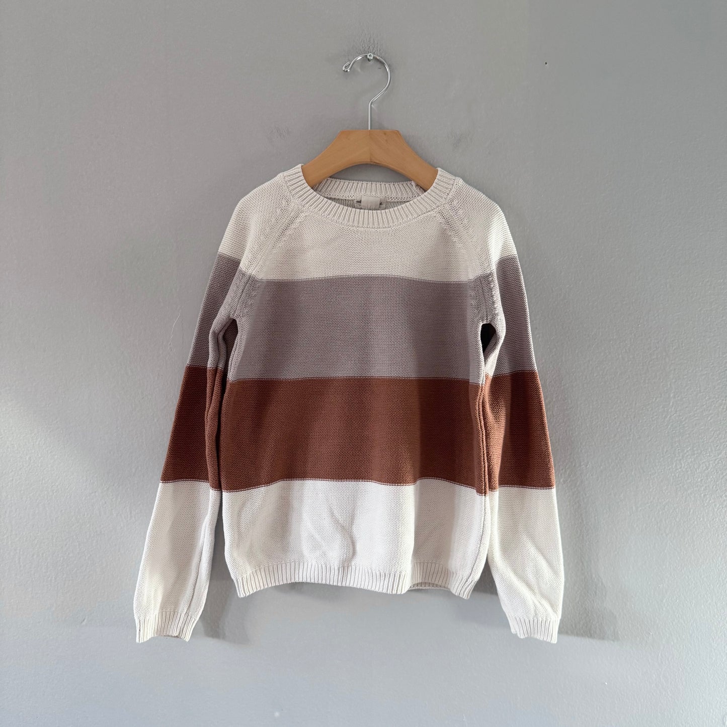 Miles the label / Trio colour cotton knit pullover / 7-8Y