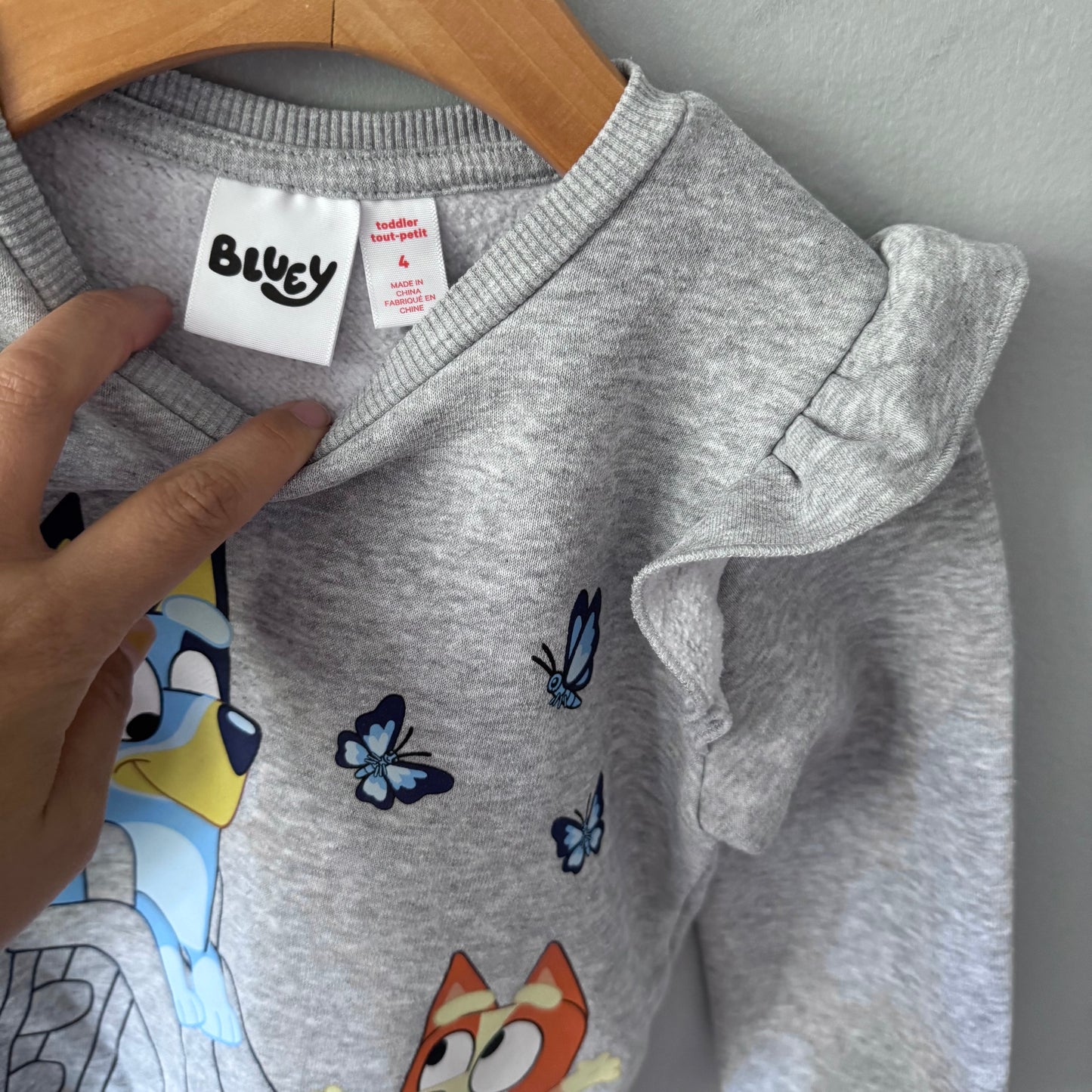Bluey / Light grey sweatshirt / 4T