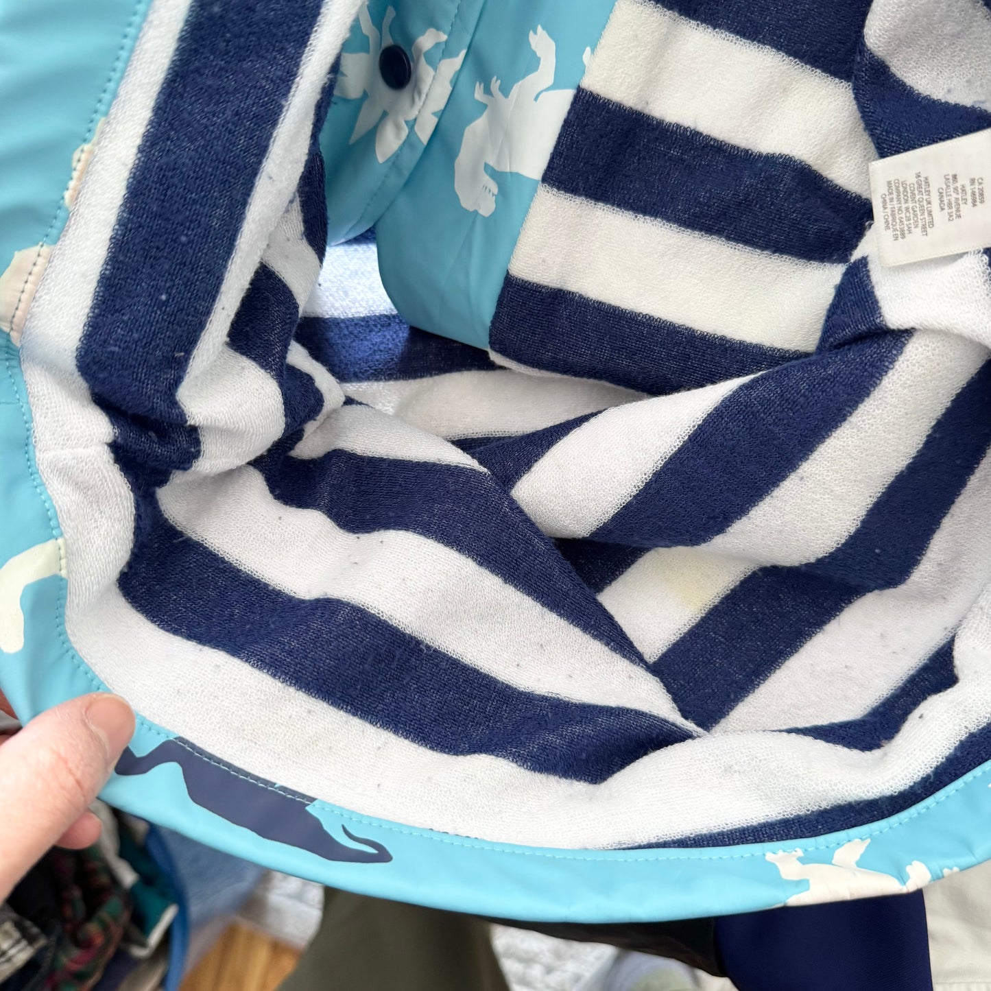 Hatley / Imperméable bleu clair x dinosaure / 7 ans