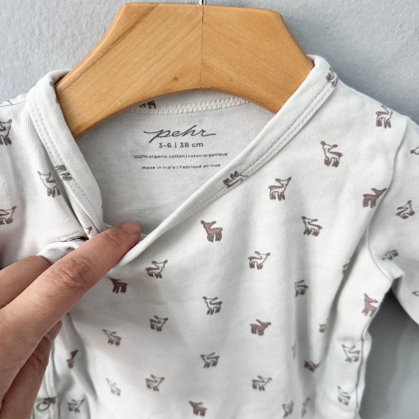 Pehr / kimono-grenouillère White x bambi / 3-6M