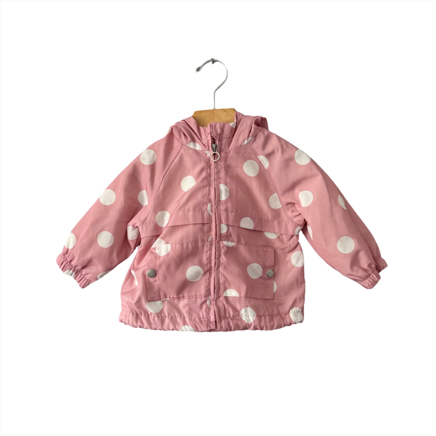 Zara / Pink x dots windbreaker / 6-9M